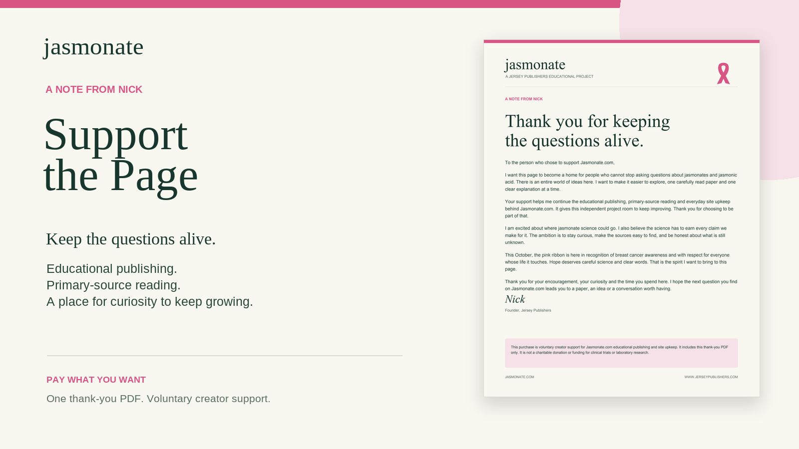 Support the Page showing actual delivered pages or tools